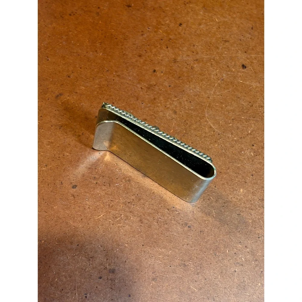 Vintage Southwestern Turquoise Sterling Silver Wirework Spiral Money Clip Mens